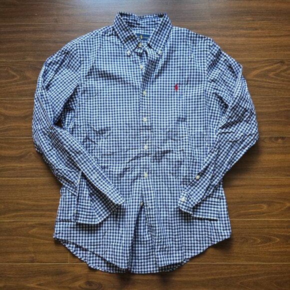 Ralph Lauren Men's Blue Checkered Shirt - Picture 1 of 7